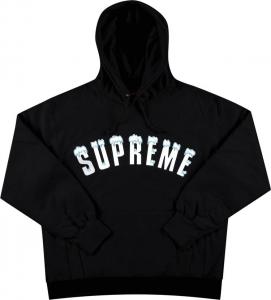Толстовка Supreme Icy Arc Hooded Sweatshirt 'Black', черный