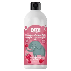 Bebi Kids шампунь для волос и пена для ванн 2в1 для детей Малина, 500 мл