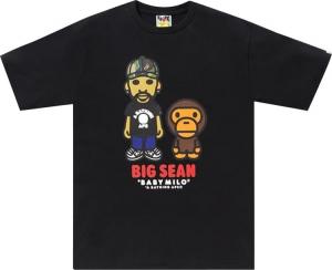 Футболка BAPE x Big Sean Baby Milo T-Shirt 'Black', черный
