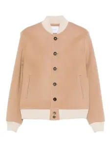 Бомбер на пуговицах Malo, бежевый
