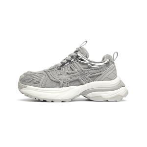 Кроссовки женские толстые низкие Goldlion, серебряный