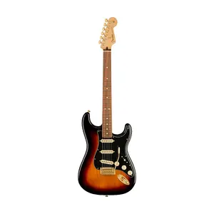 Электрогитара Fender FSR Player Stratocaster с золотой фурнитурой, гриф из пау ферро, отделка 3-цветный санберст