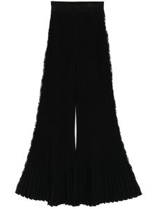 Elie Saab расклешенные трикотажные брюки, черный