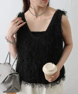 Жилет с бахромой из петель Colony 2139, цвет Black