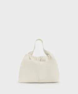 Сумка-мешок Ally с присборенной талией Charles & Keith, цвет Cream