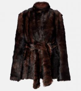 Эльза шерпа дубленка с запахом Nour Hammour, Brown Marble