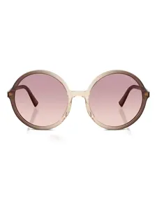 Солнцезащитные очки в круглой оправе Miu Miu, коричневый