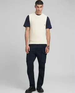 Мужской вязаный жилет с карманом Replay, белый