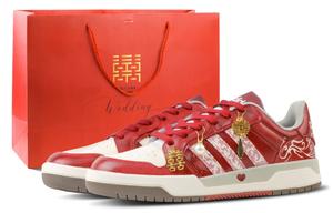 Entrap Auspicious Dragon And Phoenix амортизирующие устойчивые к истиранию баланс низкие кроссовки для скейтборда унисекс Adidas Neo, бежевый/красный