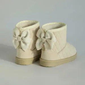 Стеганые сапоги с лентами Branshes, цвет Ivory