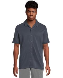 Мужская рубашка Johnston & Murphy Vintage Birdseye с коротким рукавом, Navy