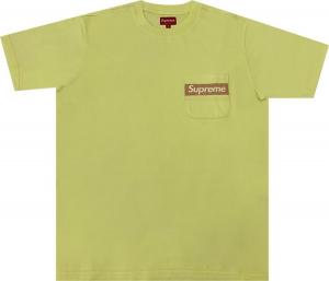 Футболка Supreme Mesh Stripe Pocket Tee 'Pale Yellow', желтый