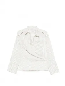 Рубашка с кружевными полосками и карманом Iro, нейтральный