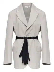 Блейзер с длинными рукавами Mm6 Maison Margiela, серый