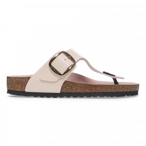 Сандалии Birkenstock Gizeh Big Buckle Natural Leather Patent, розовый