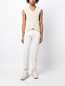 Узкие джинсы из вареного денима Maison Margiela, белый