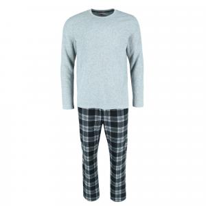 Пижамный комплект из микрофлиса для мужчин больших и высоких размеров X Temp Hanes, цвет grey with grey and black plaid
