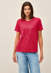 Футболка Cecil MIT ARTWORK, Rot/Metallic Red