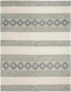 Ковер SAFAVIEH, 275 x 366 см, Natura Collection, Grey & Ivory, ручной работы марокканский бохо племенной стиль, шерсть и хлопок, идеально для помещений с высокой проходимостью в гостиной, спальне (NAT105F)