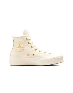 Кеды Converse Chuck Taylor All Star Lift на платформе, золотистые хиты в цвете цапля/золото