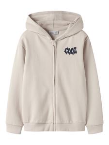 NAME IT Худи на молнии в цвете Stone