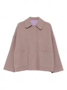 Пальто из смесовой вирджинской шерсти Niu, розовый