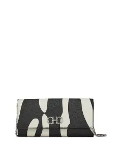 Кожаный кошелек на цепочке Gancini Ferragamo, черный