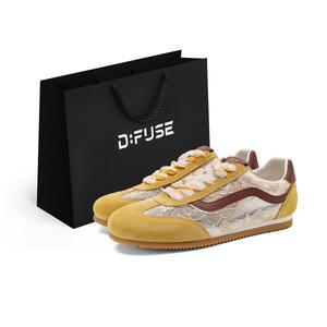 D FUSE SCANDINAVIA. Легкие, амортизирующие, противоскользящие, износостойкие, низкие повседневные туфли для женщин D:FUSE SCANDINAVIA, Yellow