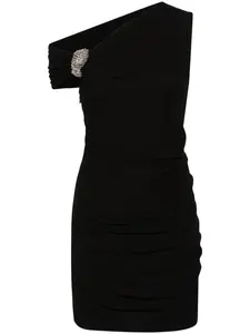 Платье мини асимметричного кроя Alexander McQueen, черный