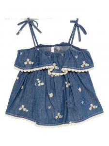 ZIMMERMANN Kids джинсовый топ Lucky, синий