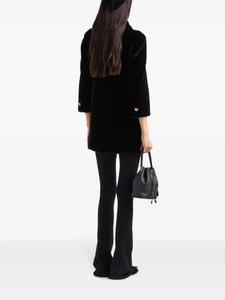 Prada двубортное пальто Aspen, черный