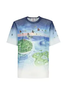 Футболка с принтом бабочек Casablanca, синий