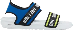 Сандалии Puma Wmns Softride Slide Wordmark - White Royal, белый