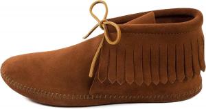 Мокасины-башмачки Minnetonka с классической бахромой для мужчин, Softsole Brown