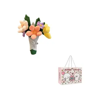 Плюшевая кукла для букета милая ручная высота 30см TLXT, розовый