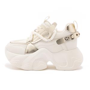 Милэн Лав Сонг амортизирующие влагоотводящие сбалансированные износостойкие низкие массивные кроссовки женские черный, бежевый