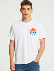 Футболка Mavi MIT SONNENPRINT, Weiß/White