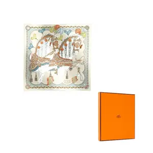 HERMES Шёлковый шарф унисекс разноцветный, Multicolor