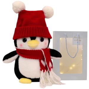 Милый дизайн плюшевая игрушка пингвин коллекция для сна 25см/35см высота Princess lovers, красный