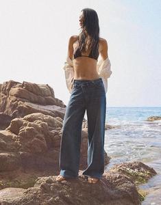 Джинсы Bershka Wide Leg Blue