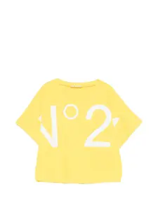 Футболка с принтом логотипа Nº21 Kids, желтый