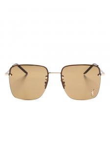 Солнцезащитные очки в квадратной оправе Saint Laurent Eyewear, золотой