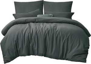 Комплект постельного белья RUIKASI, 3 предмета, 200х200/80x80, антрацит