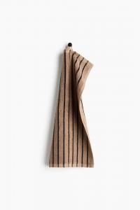 Полотенце H&M Striped For Guests, 30x50 см, коричневый/черный