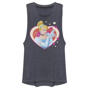 Мускулистая майка Disney Cinderella Valentine's Sparkle Hearts для юниоров Licensed Character