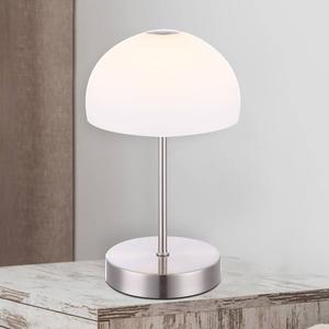 Светодиодная настольная лампа Globo Lighting Snowflake, опаловое стекло / железо - 1 лампа - серебро