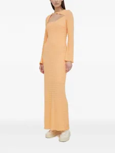 Платье с вырезами и длинными рукавами Résumé, оранжевый