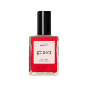 Лак для ногтей green quick dry Manucurist, red coral, объем 15 мл