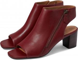 Женские сандалии-ботильоны LEHOOR с открытым носком на массивном каблуке, боковая молния, вырезы, каблук 2 дюйма, ботильоны на щиколотку с открытой пяткой, матовые, повседневные летние, размер 4-11 US, Matte Dark Red
