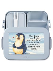 Mr. & Mrs. Panda Дизайн контейнера Bentobox Penguin Diet с надписью, пастельно-голубой цвет